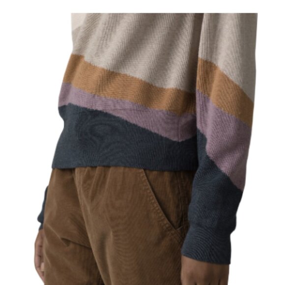 Prana Desert Road Organic Cotton Color Block Sweater Size S - Picture 12 of 12